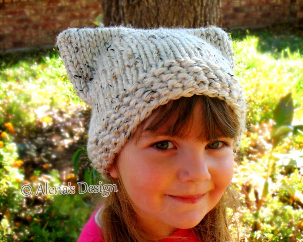 Cat Hat Free Knitting Pattern