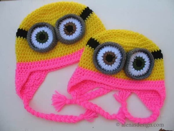 Minion Hat - pink two