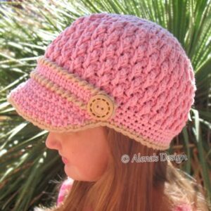 Two-Button Visor Hat - pink