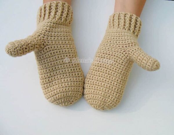 Adult Mittens Crochet Pattern 105