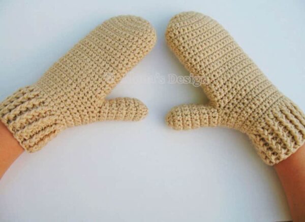 Adult Mittens Crochet Pattern 105