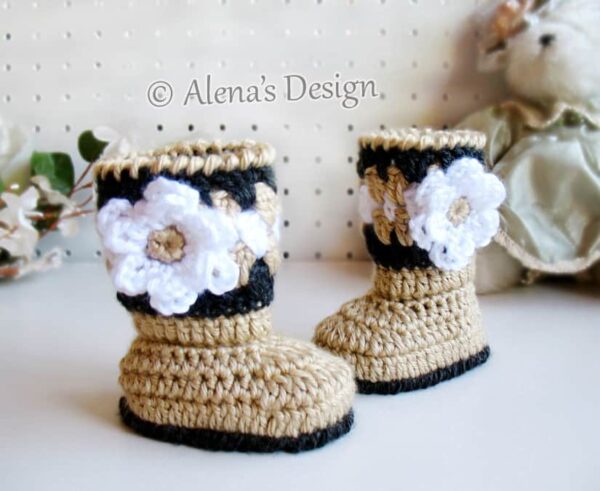 Blossom Baby Booties with Flower