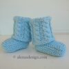 Cabled Baby Booties - 0-3m