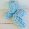 Cabled Baby Booties - bottom