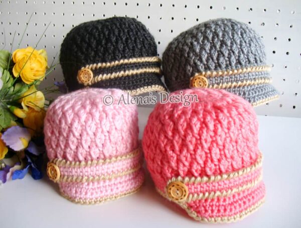 Two-Button Baby Visor Hats