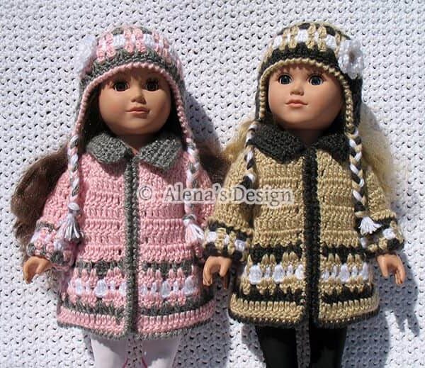 18" Doll Winter Set Crochet Patterns