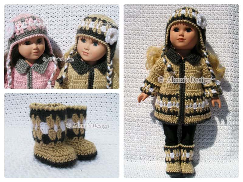 18" Doll Winter Set Crochet Patterns