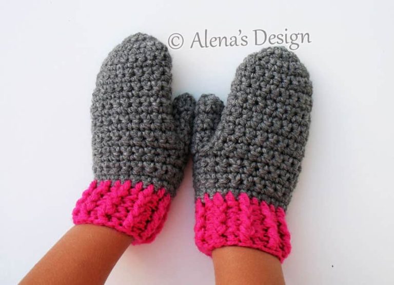 Children's Mittens Crochet Pattern 104 Alena's Design