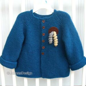 Blue Baby Cardigan Knitting Pattern 228