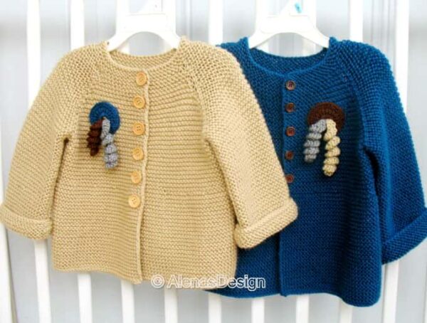 Baby Cardigans with Embellishments | Knitting Pattern 228