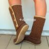 Buttoned Women's Boots - back