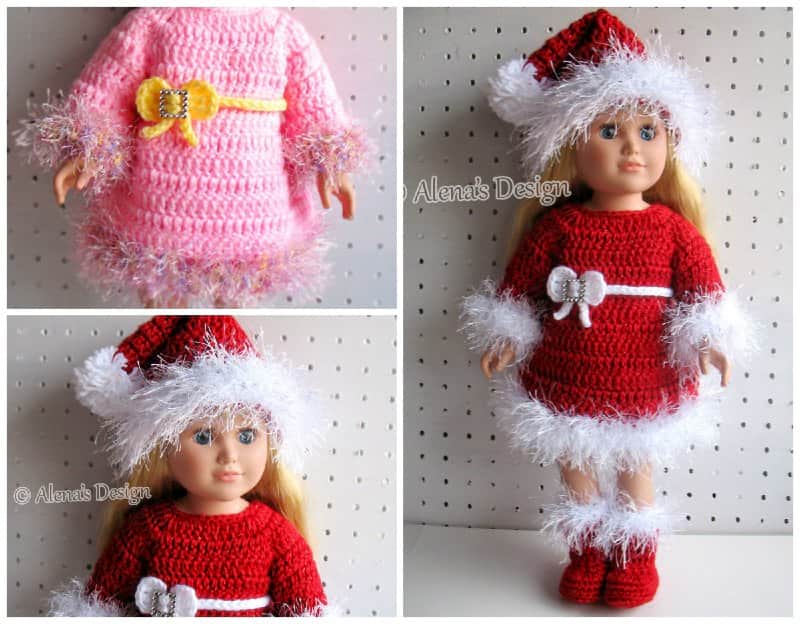 Crochet Christmas Doll Outfit