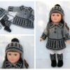 Doll Striped Winter Ensemble