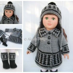 Doll Striped Winter Ensemble