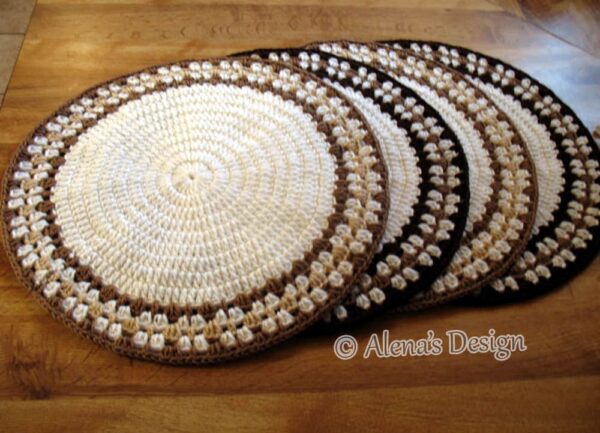Intricate Banded Placemat - Crochet Pattern 166