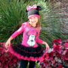 Minnie Mouse Hat with bright pink bow