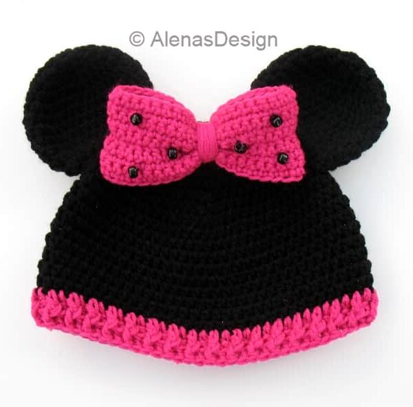 Minnie Mouse Hat with Pink Bow