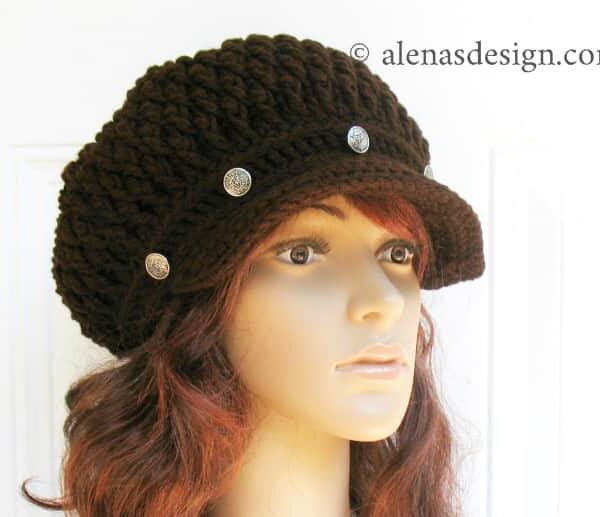 Pom-Pom Slouchy Hat - Chocolate