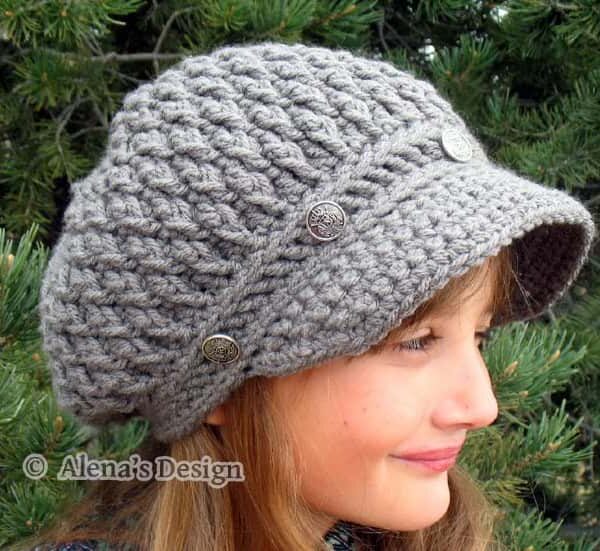 Pom-Pom Slouchy Hat - grey