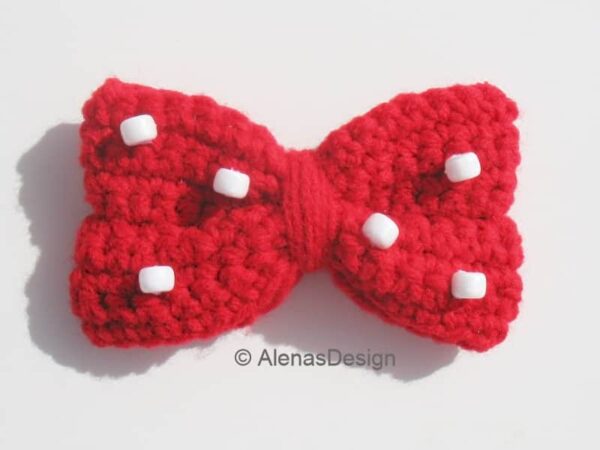 Red Bow with beads