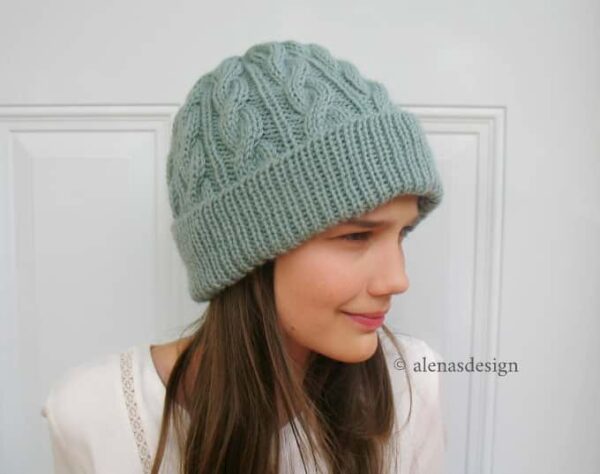 Travis Cabled Hat Knitting Pattern 244