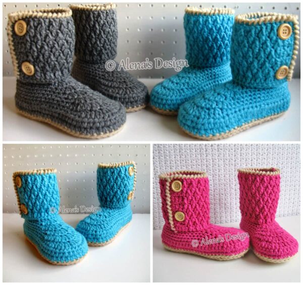 Two-Button Children's Boots - collage