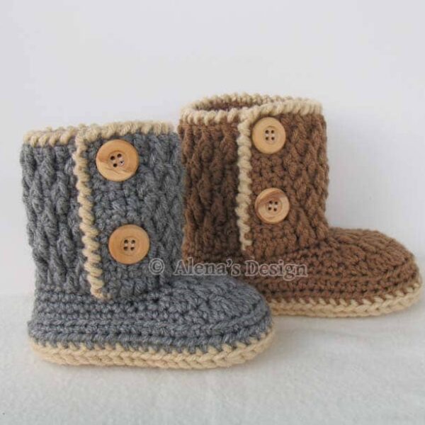 Two-Button Toddler Booties - side