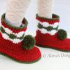 Christmas children's boots crochet pattern