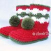 Christmas Toddler Booties - side