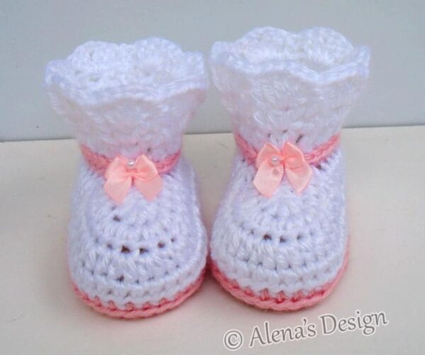 Emily Baby Booties - front