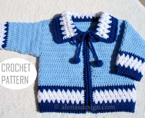 Blue Baby Jacket with Ties