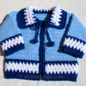 Blue Baby Jacket | Crochet Pattern 046