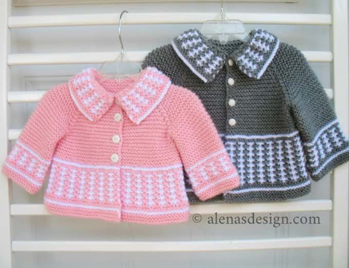 Sweet Baby Cardigan Knitting Pattern 230 Alena's Design