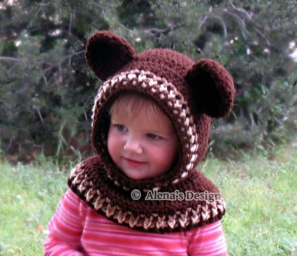 Ears Hooded Cowl Crochet Pattern 139