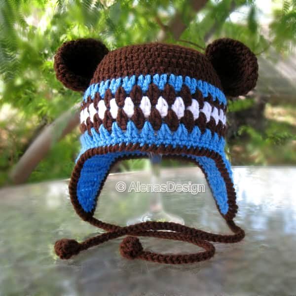 Brown Bear Hat Crochet Pattern 053