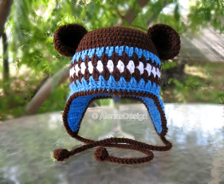 Brown Bear Hat Crochet Pattern 053