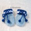 Blue Baby Mittens Crochet Pattern 040