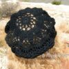 Crocheted Black Lace Beret