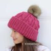Pompom Beanie Cabled Hat
