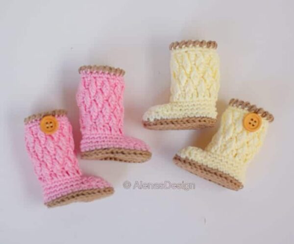 13" and 14.5" Doll Boot Crochet Pattern