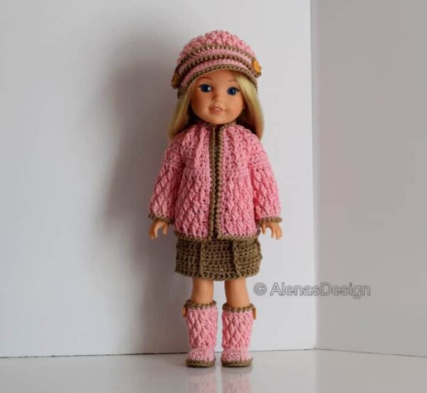 13" and 14.5" Doll Crochet Patterns 4 PC Set