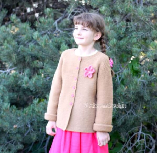 Children Cardigan with Embellishments Two Knitting Pattern 258