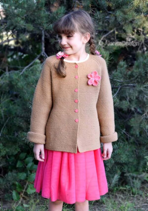Children Cardigan with Embellishments Two Knitting Pattern 258