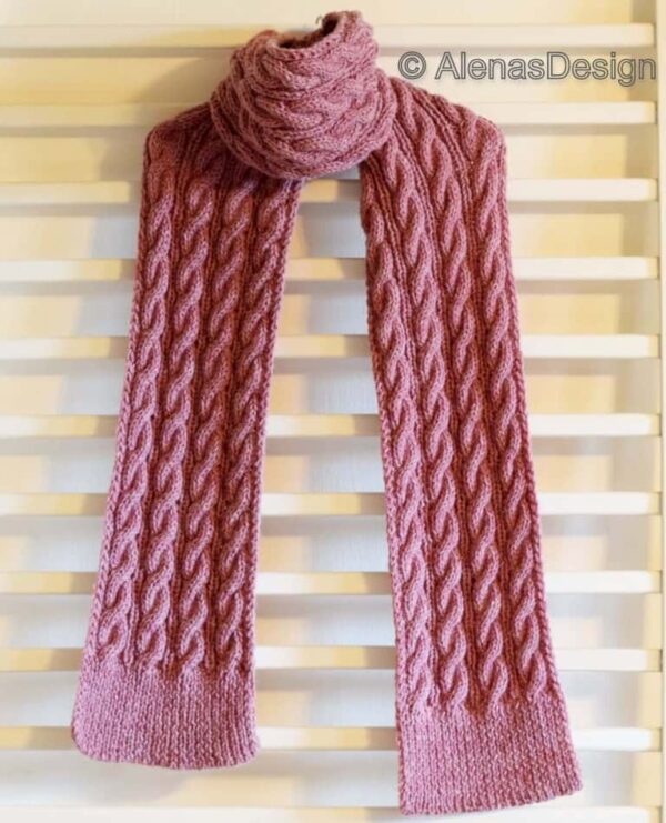 Knitted Travis Cabled Scarf