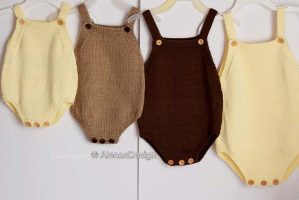 Basic Baby Romper Knitting pattern #264 four items