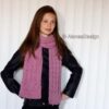 Travis Cabled Scarf Pink