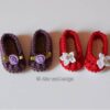 Red and Purple Doll Shoes with Flowers