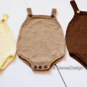 Basic Baby Romper Knitting pattern #264 front