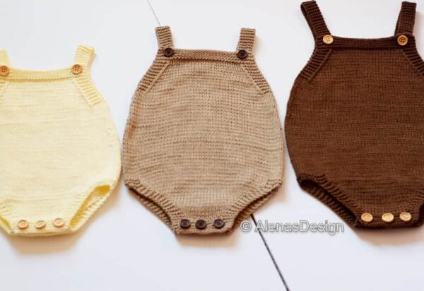 Basic Baby Romper Knitting pattern #264 front
