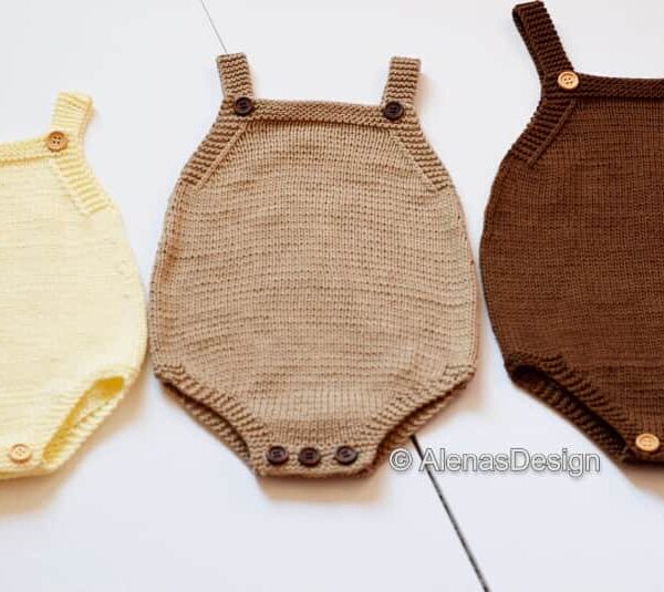 Basic Baby Romper Knitting pattern #264 front